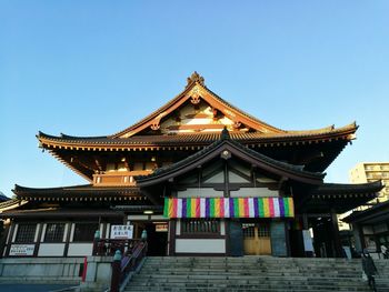 Low angle view of traditional building against sky