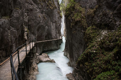 Scenic view of waterfall