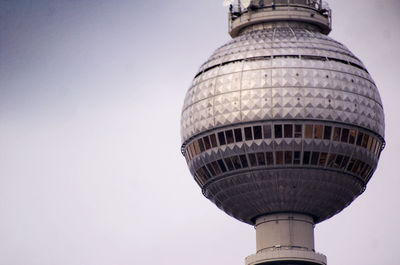Low angle view of tower against clear sky