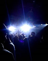 Group of people enjoying music concert