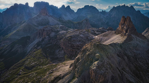 Dolomites - panoramic view of mountains