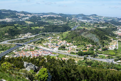 Aerial view of city