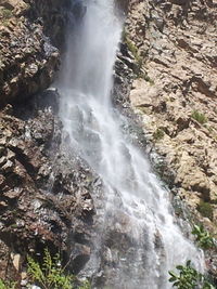 Scenic view of waterfall