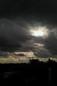 Scenic view of silhouette landscape against sky during sunset