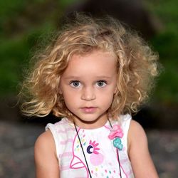 Close-up portrait of cute girl