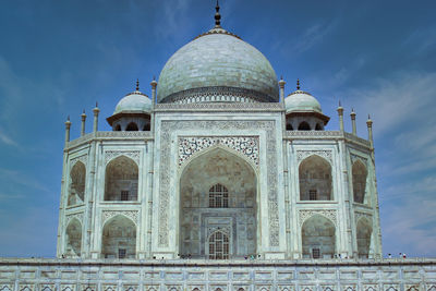 Low angle view of historical building against sky