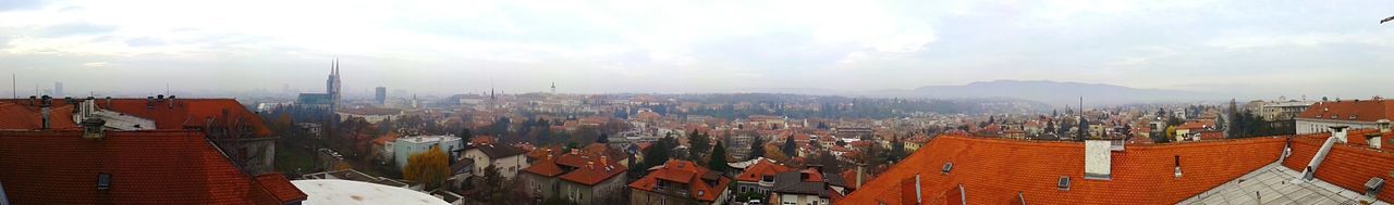 Panoramic view of city against sky