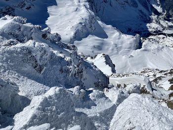 Full frame shot of snow covered land