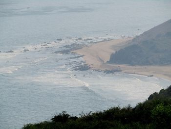 High angle view of sea shore