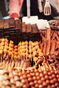 Close-up of meat for sale at market