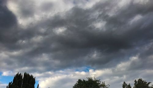 Low angle view of cloudy sky