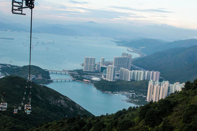 View of mountain range against sky