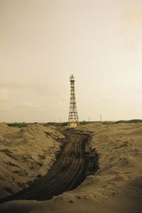 View of tower on desert