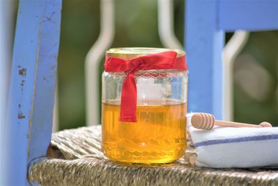 Close-up of drink on table