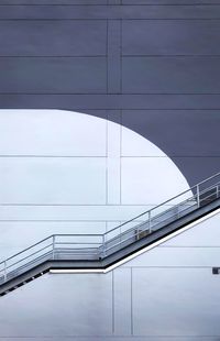 Low angle view of steps by modern building