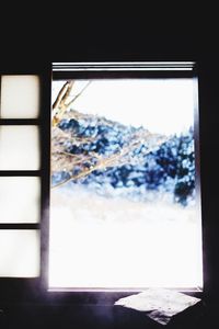 View of sky through window