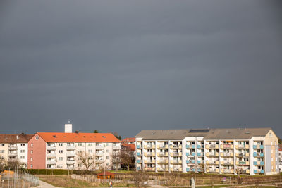 Buildings against sky in city