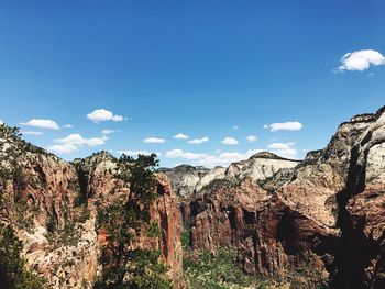 Panoramic view of mountains against sky