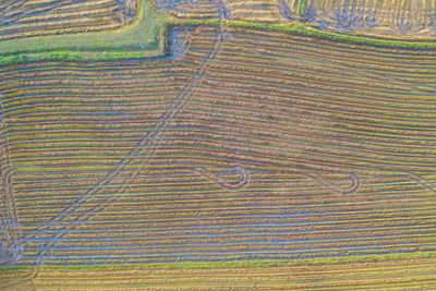 Full frame shot of multi colored agricultural landscape