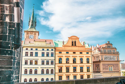 Low angle view of buildings against sky