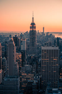 City at sunset