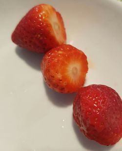 Close-up of strawberry on table