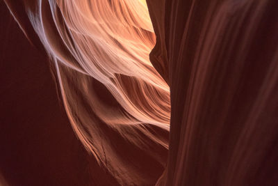 Low angle view of rock formation at night