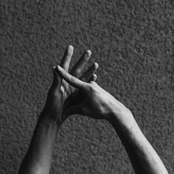 Close-up of man hand