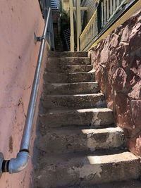 Low angle view of staircase in building