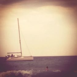 View of boats in sea