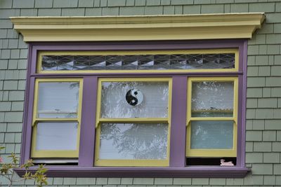 Glass windows of house