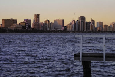 Cityscape against sky during sunset