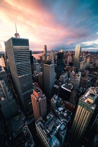 Aerial view of buildings in city