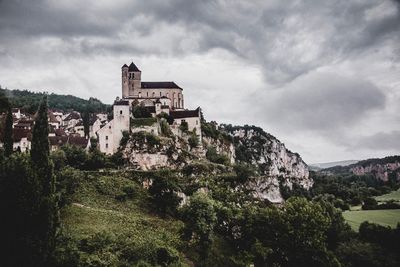 Low angle view of castle against sky