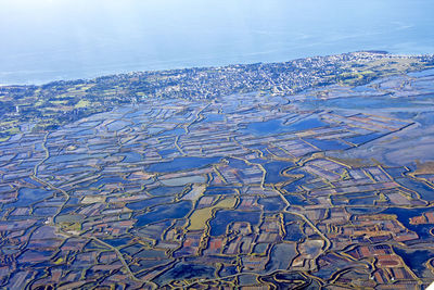 Aerial view of landscape against sky