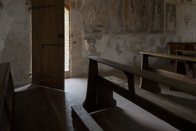 Interior of abandoned house