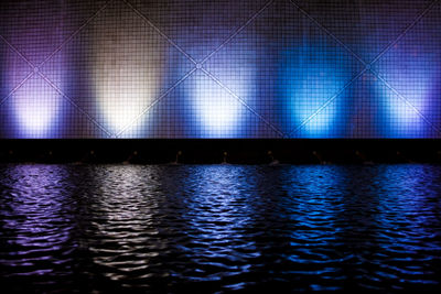 Abstract image of illuminated lights at night