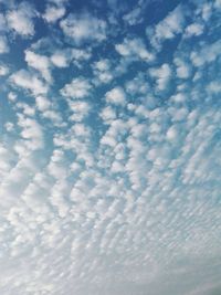 Low angle view of clouds in sky