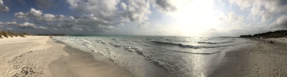 Panoramic view of beach against sky