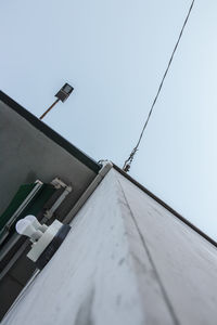 Low angle view of building against clear sky