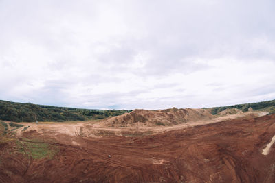 Scenic view of desert against sky