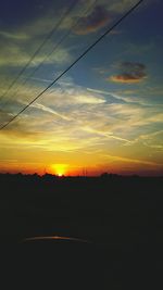 Silhouette landscape at sunset