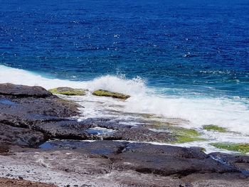 Scenic view of sea shore