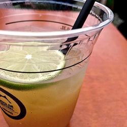 Close-up of drink on table