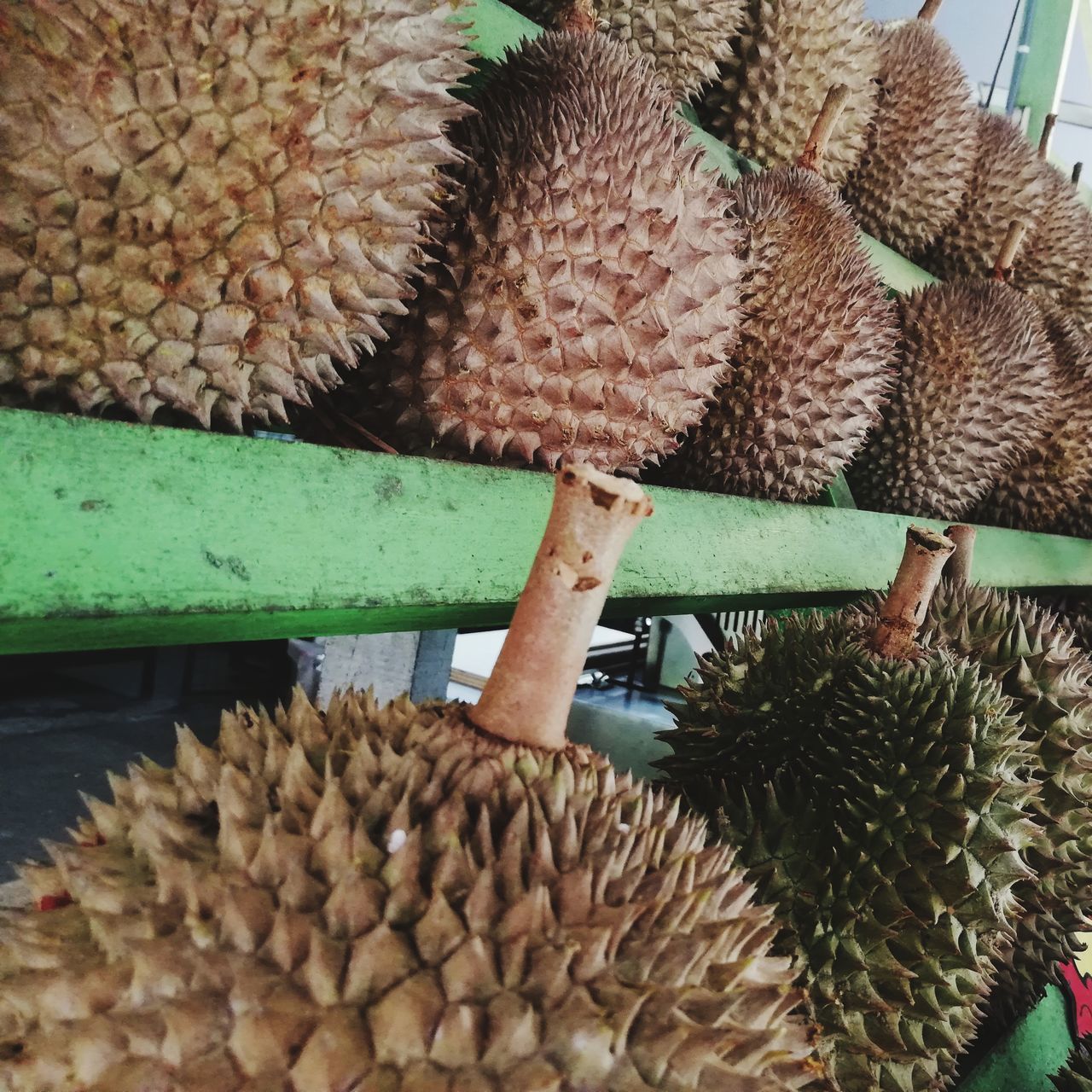 HIGH ANGLE VIEW OF FRUITS FOR SALE AT MARKET