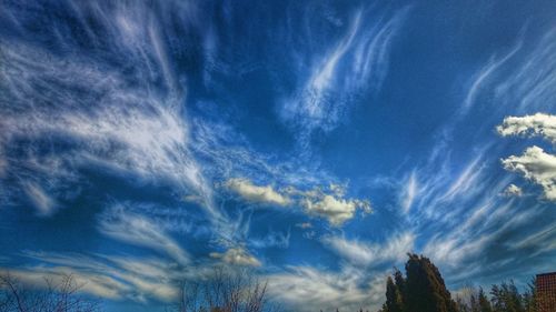 Low angle view of cloudy sky