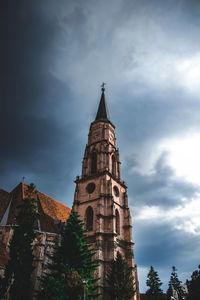 Low angle view of church against sky