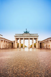 View of historical building against clear sky