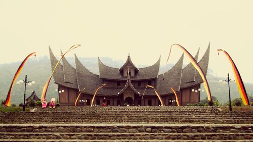 View of temple against clear sky