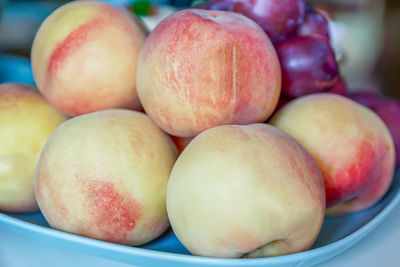 Close-up of apples for sale in market